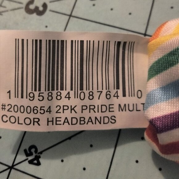 Rainbow Pride Striped Headband Gay Pride LGBTQ - Picture 4 of 5
